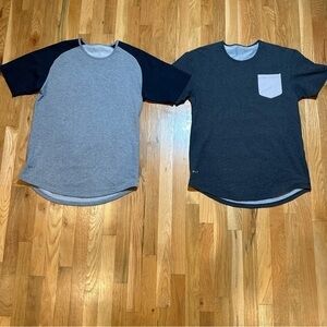 (2) NEW BLYT ‎ Shirt Mens Size S Lux Drop Cut  Pocket Tee Short Sleeve